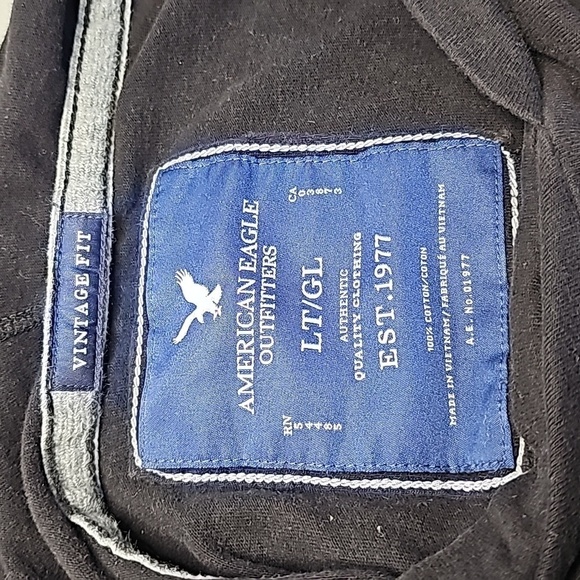 American Eagle Outfitters Black Hoodie with White Logo - Picture 6 of 7